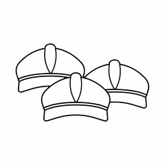 Hat vector icon with outline. Hat symbol. Vector icon.