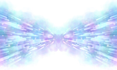 A beam of light soars at high speed in a futuristic pastel-colored mist, soaring towards the future...