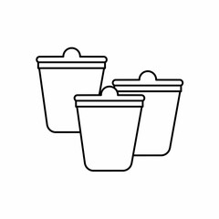 Trash vector icon with outline. Trash symbol. Vector icon.