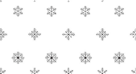 Snowflake pattern on white background, simple winter design
