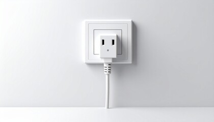 electrical outlet on white wall