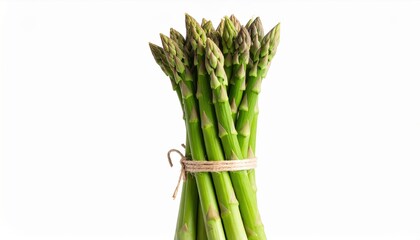 Fresh Green Asparagus Bundled with Twine Showcasing Vibrant Color and Natural Farm Freshness in Kitchen