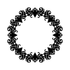 Vintage Ornamental Vector Frame – Elegant Black Vector Border, SVG