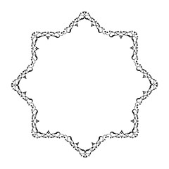 Vintage Ornamental Vector Frame – Elegant Black Vector Border, SVG