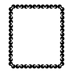 Vintage Ornamental Vector Frame – Elegant Black Vector Border, SVG