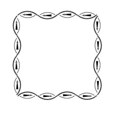 Vintage Ornamental Vector Frame – Elegant Black Vector Border, SVG