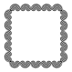Vintage Ornamental Vector Frame – Elegant Black Vector Border, SVG