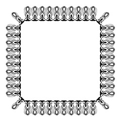 Vintage Ornamental Vector Frame – Elegant Black Vector Border, SVG