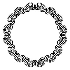 Vintage Ornamental Vector Frame – Elegant Black Vector Border, SVG
