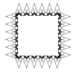 Vintage Ornamental Vector Frame – Elegant Black Vector Border, SVG