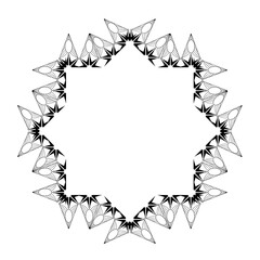 Vintage Ornamental Vector Frame – Elegant Black Vector Border, SVG