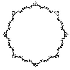 Vintage Ornamental Vector Frame – Elegant Black Vector Border, SVG