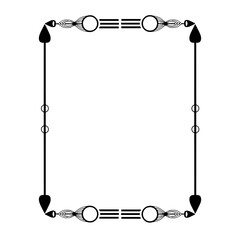Vintage Ornamental Vector Frame – Elegant Black Vector Border, SVG