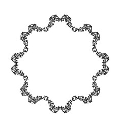 Vintage Ornamental Vector Frame – Elegant Black Vector Border, SVG