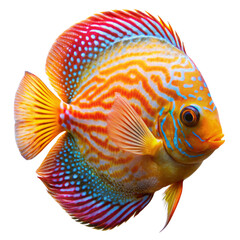 high resolution close up of a single discus fish .png