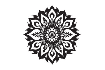 Obraz premium Floral Mandala Laser Cut Silhouette Bundle 
