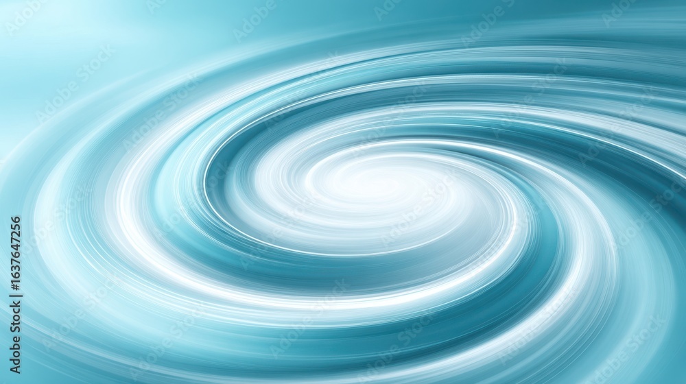 Poster a swirling abstract pattern in shades of blue and white, creating a sense of movement and fluidity.