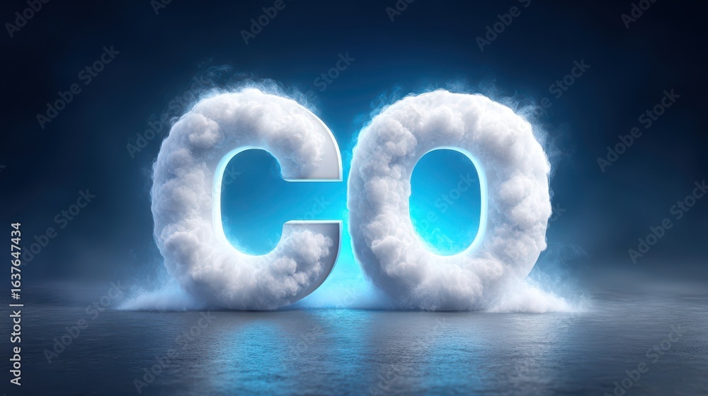 Poster a digital representation of the letters 