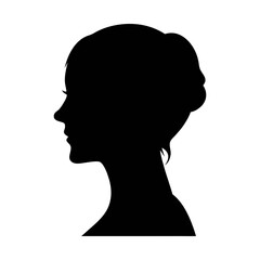 Download silhouette of woman profile vector art illustration for graphic design and creative projects