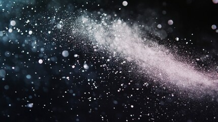 Obraz premium beautiful sprinkles of white on a black background