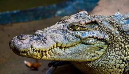 Obraz premium Close-up of a crocodile's head (2)