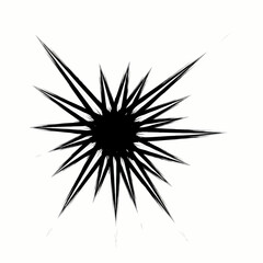 Fototapeta premium Abstract black starburst design with sharp pointed lines art work