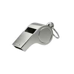 Metal whistle on transparent background PNG Generative AI 