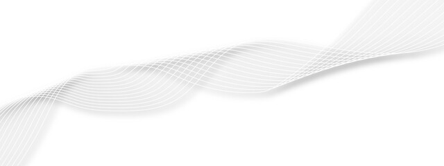 Minimalist abstract background with smooth white wavy lines on a clean light gray-white gradient.Soft, flowing curves with calm motion and modern elegance. Professional, and minimal aesthetic designs.