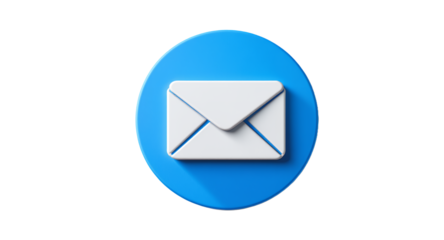 3D Email Icon Modern Clean Communication Symbol for Website App Design
