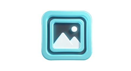 3D Image Icon Modern, Clean Stylish Picture Frame Design