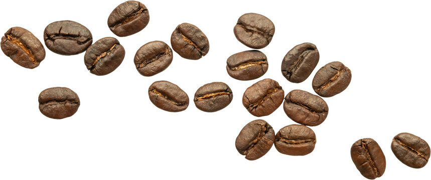 coffee beans isolated on white background