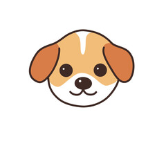 a dog with a sad face on a white background