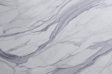 Elegant white marble texture background with soft grey flowing veins, a luxurious natural stone for interior design concepts.