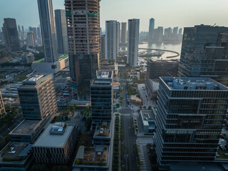 Aerial view of landscape in shenzhen city, China