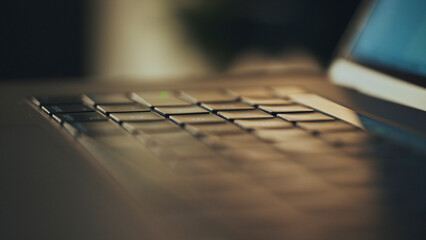 Close-up of laptop keyboard showing modern technology © Videophilia