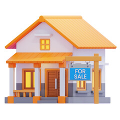 House for Sale Sign Illustration