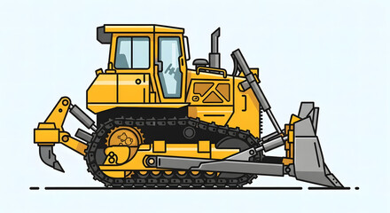 Naklejka premium Bulldozer for Tough Terrain