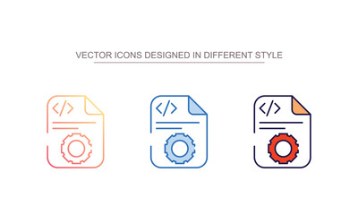 Development Process icon design with white background stock illustration