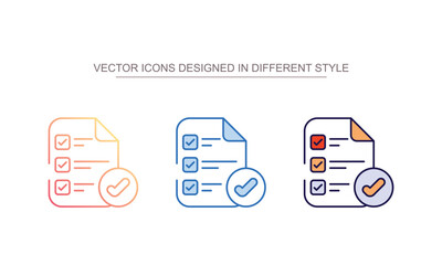 Task Completed icon design with white background stock illustration