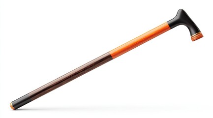 Elegant walking stick, orange and dark wood