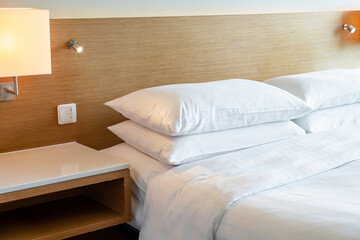 pillow on bed in bedroom