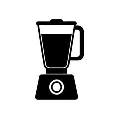 A black and white blender on transparent background silhouette