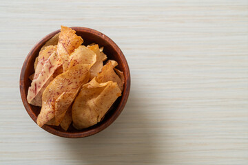 Taro Chips - fried or baked sliced taro