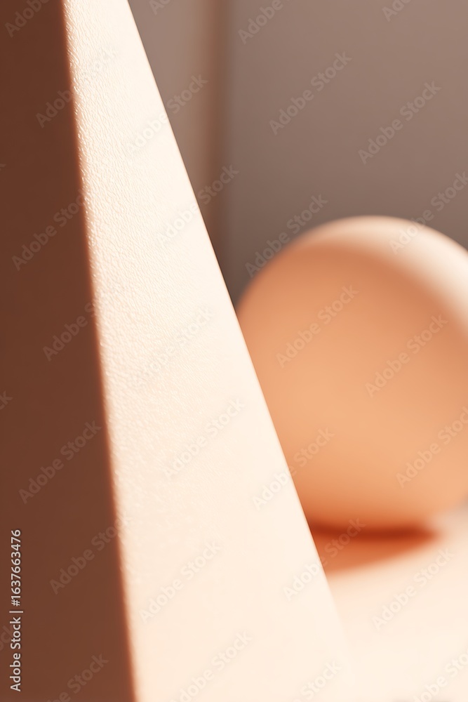 Aufkleber geometric shadows creating abstract and clean minimalism