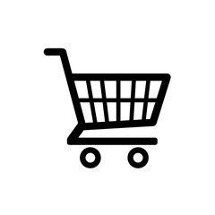 shopping cart icon on white