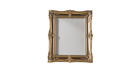 Elegant Gold Ornate Picture Frame Mockup for Luxury Branding