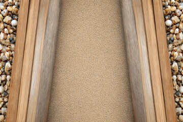 Wooden boards banner