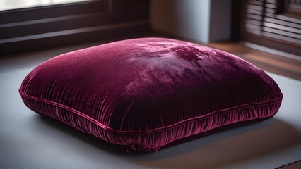 pink pillow on a bed