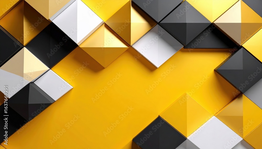Poster dynamic geometric pattern design digital art graphic composition abstract environment close-up view 