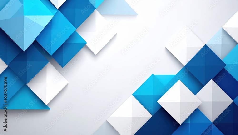 Poster dynamic blue and white geometric pattern design abstract art digital graphics modern environment aes
